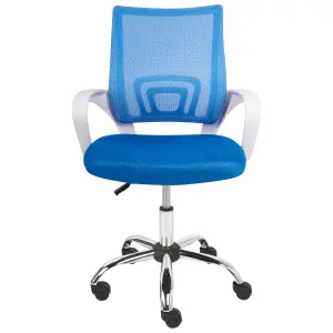 Beliani Minimalist Office Chair Blue SOLID