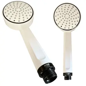 Mira Showers Beat Shower Single Spray Shower Head 90mm White + 1.25m White Hose