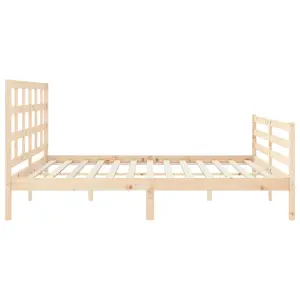 Berkfield Bed Frame with Headboard Super King Size Solid Wood