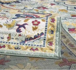 Aaminah Oriental Machine Woven Blue/Yellow/Red Area Rug Latitude Vive Rug Size: Rectangle 80 X 150cm