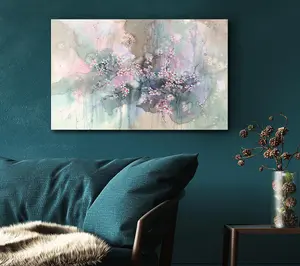 Abstract Flower Paradise Canvas Print Wall Art - Medium 20 x 32 Inches