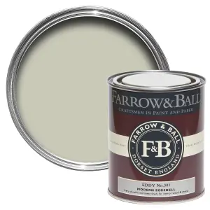 Farrow & Ball Modern Eddy No.301 Eggshell Paint, 750ml