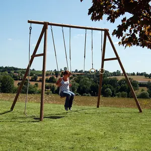 Galdar Childrens Wooden Garden Swing Set