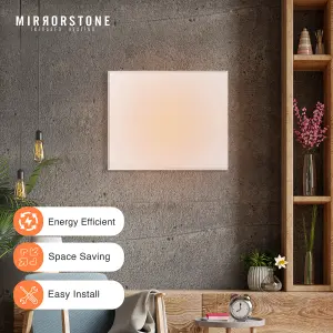 Mirrorstone 350W Classic Infrared Heating Panel With White Frame