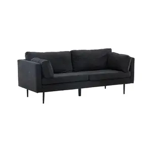 Boom Sofa , Black / Black Fabric / linen