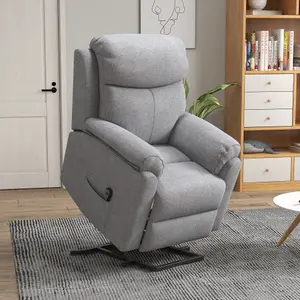 HOMCOM Power Lift Chair Electric Riser with Remote and Massage, Grey