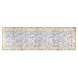 Rug Washable 80x300 cm Grey Anti Slip