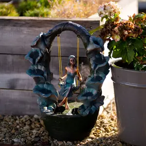 Primrose Secret Garden Swing Cascading Water Feature 61cm