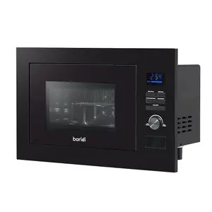 900W Integrated Microwave Oven with Grill - 25L Built-In Black Kitchen Appliance