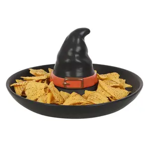 Something Different Chip & Dip Witches Hat Dish Black (One Size)