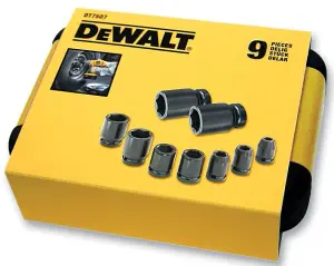 DEWALT DT7507 Impact Socket Set, 9 Piece