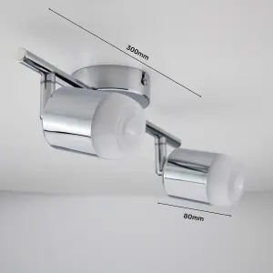 Arlec Pallas 2 X 4W Led Chrome Spotlight