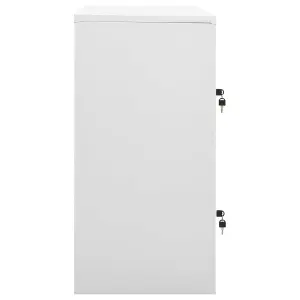 Berkfield Locker Cabinet Light Grey 90x45x92.5 cm Steel