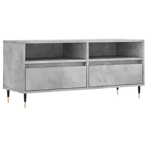 Berkfield TV Cabinet Concrete Grey 100x34.5x44.5 cm Engineered Wood