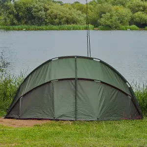 Dellonda Fishing Bivvy Tent 2-Man Waterproof UV Protection Quick Assembly - DL76