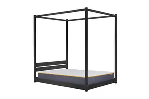 Birlea Darwin Four Poster King Bed Black