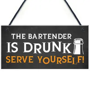 Funny Witty Joke Home Bar Sign Hanging Man Cave Pub Sign  Gift