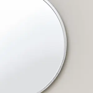 Melody Maison Round Silver Wall Mirror - 40cm x 40cm