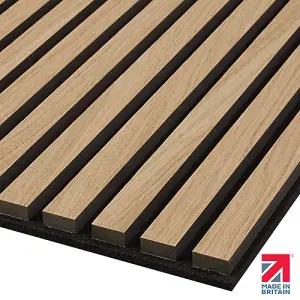 Naturewall SlatWall Mini Natural Oak and Black - 60cm x 60cm - Pack of 4