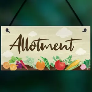 Red Ocean Allotment Sign For Garden Shed Sign Garden Sign Summer House Plaque Gift For Him Gift For Her