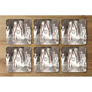 Square 6 Piece Coaster Set (Set of 6)