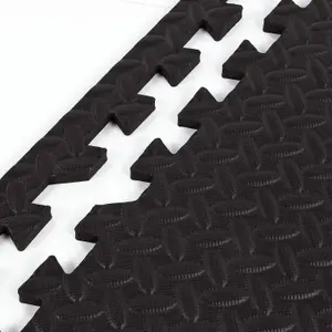 4 Pieces EVA Puzzle Rubber Tiles - Interlocking Soft Foam Floor Mats - Great Floor Protection - Made Of Eva Foam