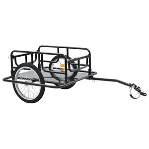 vidaXL Bike Trailer 130x73x48.5 cm Steel Black