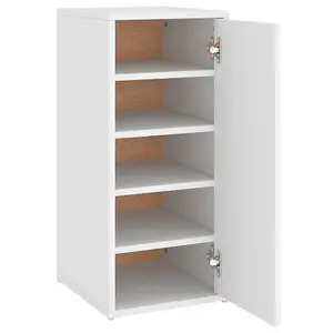 Berkfield Shoe Cabinet White 32x35x70 cm Engineered Wood