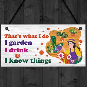 Red Ocean Funny Garden Sign For Garden Lover Gift For Women Her Garden Sign Summerhouse Shed Sign Mum Nan Auntie Gift Home Decor