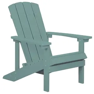 Garden Chair ADIRONDACK with Footstool Turquoise