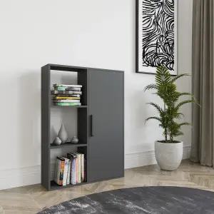 Decorotika Patrick 3 Shelves and a Cabinet Bookcase