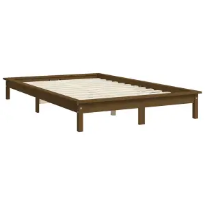 Berkfield Bed Frame Honey Brown 150x200 cm King Size Solid Wood Pine