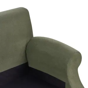 2 Seater Fabric Sofa Green EIKE