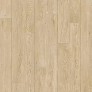 Beige Modern Wood Effect Anti-Slip Vinyl Flooring for Home, Shops, Offices, 3.0mm Thick Vinyl Sheet-2m(6'6") X 3m(9'9")-6m²