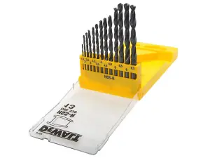 Dewalt DT5912 HSS Jobber Drill Bit Set 13 Piece DT5912-QZ Metal Steel Iron