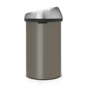 Brabantia 60 Litre Touch Bin Platinum / Matt Steel