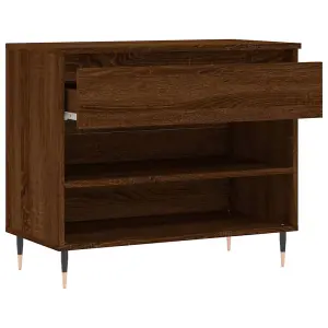 Shoe Cabinet Brown Oak 70x36x60 cm Engineered Wood