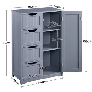 Freestanding Bathroom Cabinet Grey