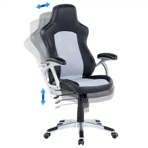 Office Chair Faux Leather Black EXPLORER