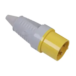 Sealey 110V 16A 2P+E Plug IP44 Rated Conforms To BS EN 60309 Yellow/Grey WP11016