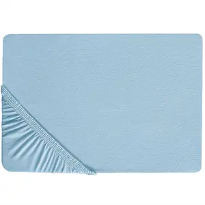 Fitted Sheet HOFUF Cotton Light Blue