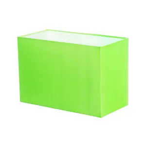 Cotton Rectangle Lamp Shade ( Screw On ) Neon Lime / 24cm H x 35cm W x 18cm D