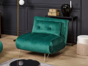 Sofa Bed VESTFOLD Dark Green Velvet