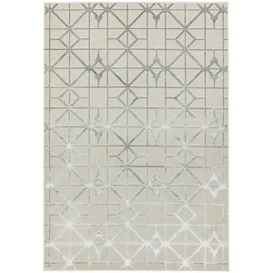 Lattice Geometric Modern Cotton Backing Rug for Living Room Bedroom and Dining Room-160cm X 230cm