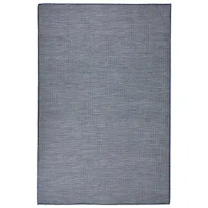 Berkfield Outdoor Flatweave Rug 120x170 cm Blue