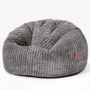 Lounge Pug Cord Bean Bag Chairs Classic Gaming Chair Beanbags Graphite Grey