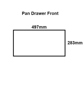 WTC White Gloss Vogue Lacquered Finish 283mm X 497mm (500mm) Slab Style Kitchen Pan Drawer Fascia 18mm Thickness Undrilled