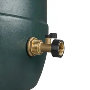 Water Butt Replacement Tap BRASS Metal Lever UK Bib Outlet Barb Quick Hosepipes  Water butt adaptor 3/4" Brass valve 1"