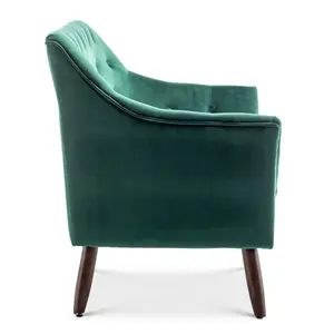 2 Seater Loveseat Small Sofa in Emerald Green Velvet