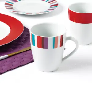 24pc Mix and Match Stripe Dinner Set